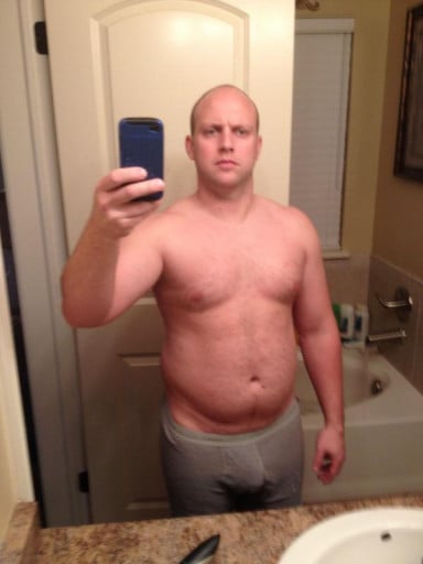A progress pic of a 5'6" man showing a weight reduction from 198 pounds to 163 pounds. A respectable loss of 35 pounds.