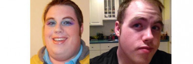 6 feet 5 Male Before and After 130 lbs Weight Loss 416 lbs to 286 lbs