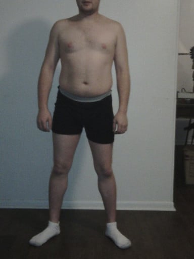 A picture of a 5'6" male showing a snapshot of 160 pounds at a height of 5'6