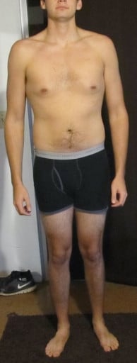 A progress pic of a 6'4" man showing a snapshot of 195 pounds at a height of 6'4