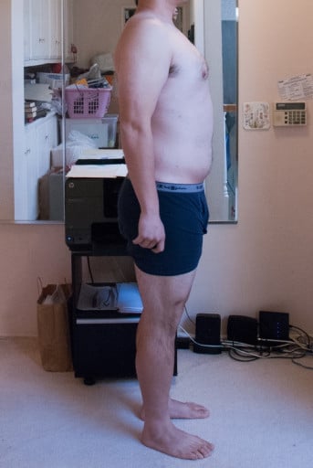 A progress pic of a 6'2" man showing a snapshot of 243 pounds at a height of 6'2