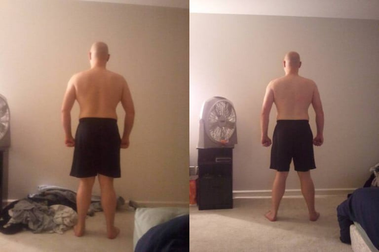 A progress pic of a 5'10" man showing a snapshot of 222 pounds at a height of 5'10