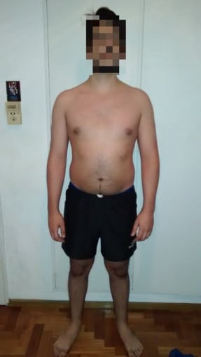 A progress pic of a 5'7" man showing a snapshot of 171 pounds at a height of 5'7
