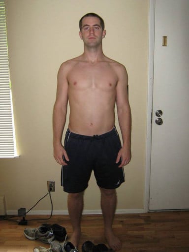 A picture of a 6'0" male showing a snapshot of 195 pounds at a height of 6'0