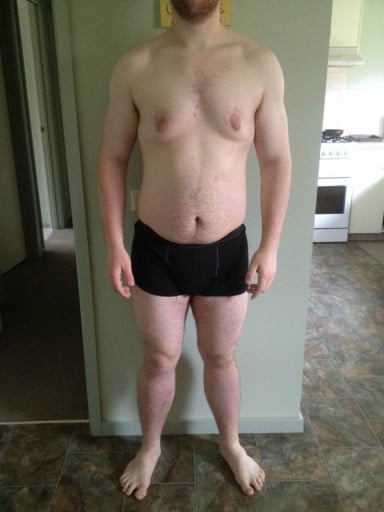 A picture of a 5'9" male showing a snapshot of 200 pounds at a height of 5'9