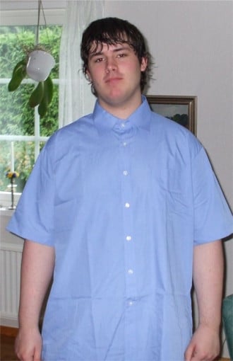 A picture of a 6'1" male showing a weight reduction from 280 pounds to 168 pounds. A respectable loss of 112 pounds.