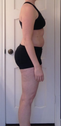 A progress pic of a 5'10" woman showing a snapshot of 183 pounds at a height of 5'10