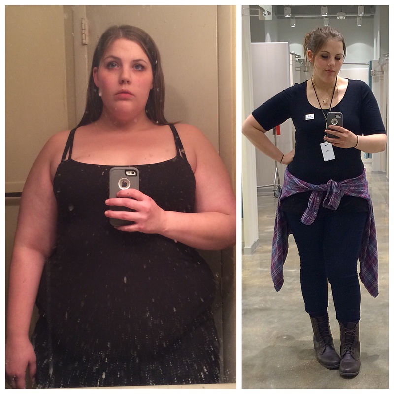 5 feet 6 Female Progress Pics of 82 lbs Fat Loss 287 lbs to 205 lbs