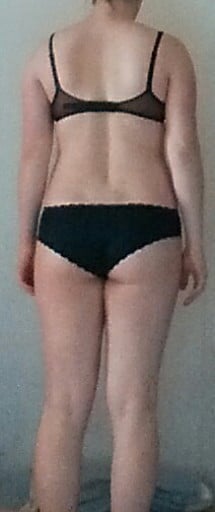 A progress pic of a 5'6" woman showing a snapshot of 149 pounds at a height of 5'6
