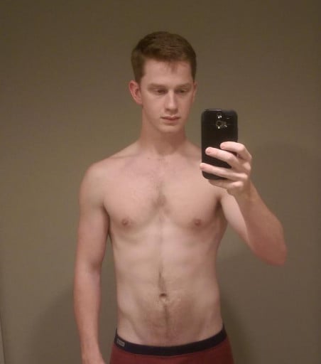 A before and after photo of a 5'10" male showing a weight cut from 175 pounds to 160 pounds. A total loss of 15 pounds.
