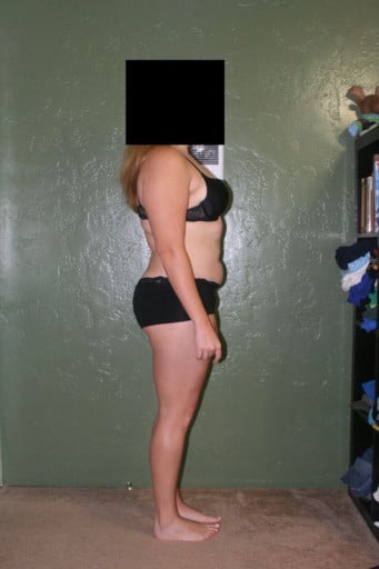 A photo of a 5'6" woman showing a snapshot of 186 pounds at a height of 5'6