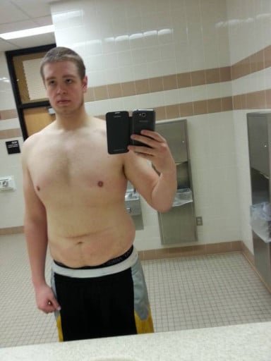 A picture of a 7'0" male showing a weight cut from 360 pounds to 255 pounds. A respectable loss of 105 pounds.