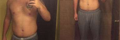 Before and After 48 lbs Fat Loss 6'6 Male 308 lbs to 260 lbs