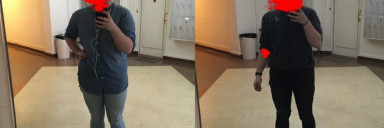 20 lbs Fat Loss Before and After 5'2 Male 169 lbs to 149 lbs