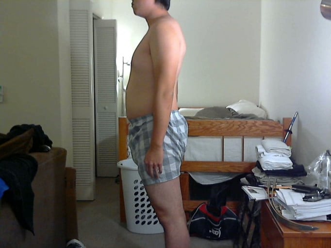 A progress pic of a 5'11" man showing a snapshot of 220 pounds at a height of 5'11