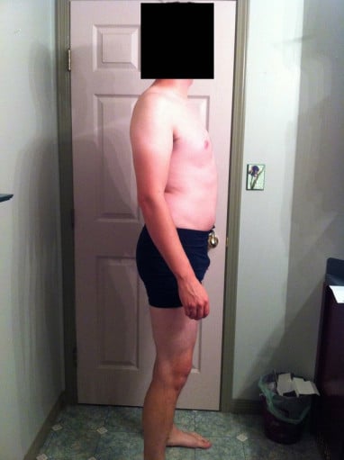 A progress pic of a 6'2" man showing a snapshot of 200 pounds at a height of 6'2