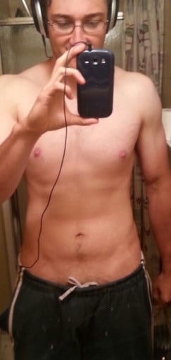 A picture of a 5'11" male showing a fat loss from 260 pounds to 180 pounds. A respectable loss of 80 pounds.
