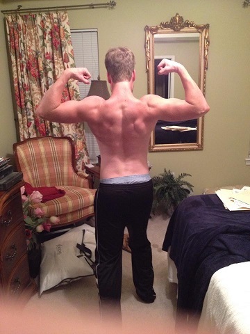 6 foot Male 20 lbs Muscle Gain Before and After 165 lbs to 185 lbs