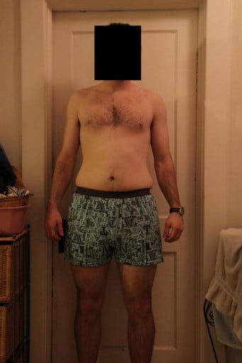 A progress pic of a 5'10" man showing a snapshot of 190 pounds at a height of 5'10