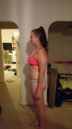 A photo of a 5'10" woman showing a snapshot of 184 pounds at a height of 5'10