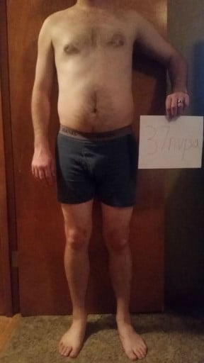A picture of a 5'10" male showing a snapshot of 175 pounds at a height of 5'10