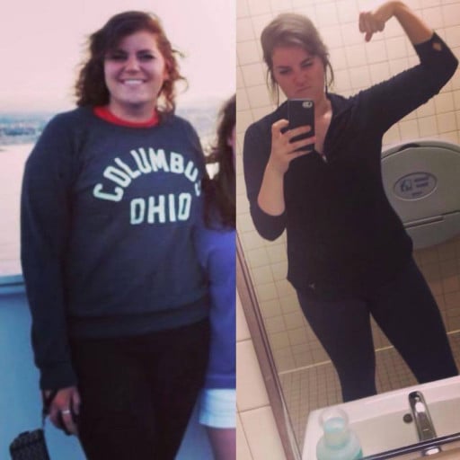 6 foot Female 35 lbs Fat Loss Before and After 219 lbs to 184 lbs