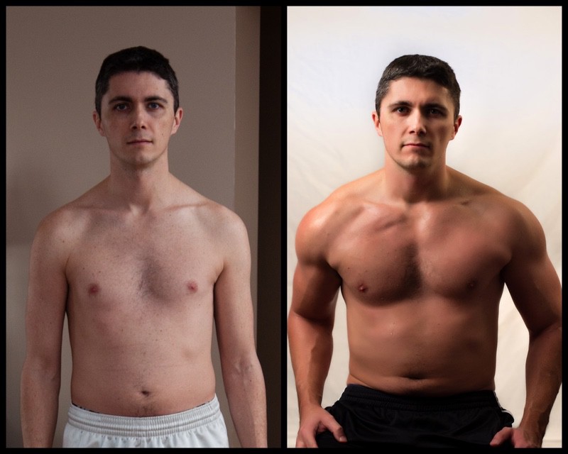 6'2 Male Progress Pics of 33 lbs Weight Gain 162 lbs to 195 lbs