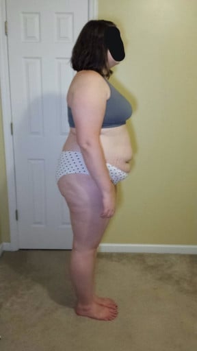 A picture of a 5'10" female showing a snapshot of 277 pounds at a height of 5'10