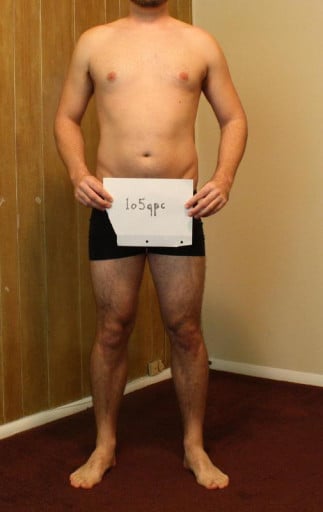 A picture of a 5'11" male showing a snapshot of 190 pounds at a height of 5'11