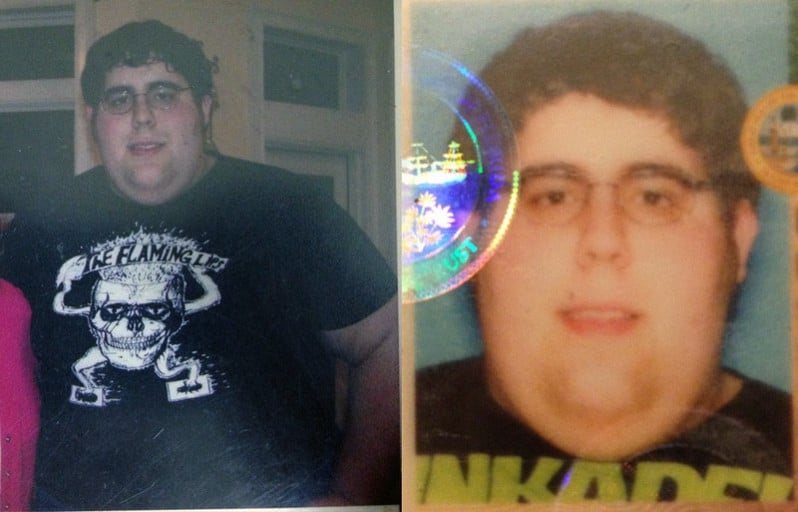 A progress pic of a 6'0" man showing a weight cut from 506 pounds to 206 pounds. A respectable loss of 300 pounds.