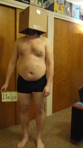 A picture of a 5'10" male showing a snapshot of 225 pounds at a height of 5'10