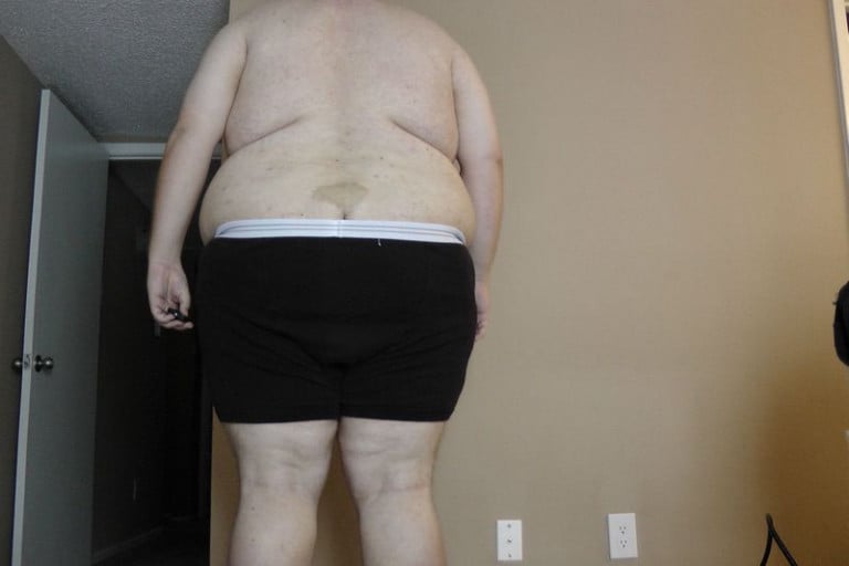 A progress pic of a person at 426 lbs