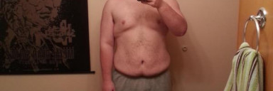 5 feet 6 Male Before and After 82 lbs Fat Loss 300 lbs to 218 lbs