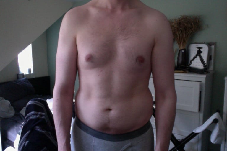 A progress pic of a 6'2" man showing a weight cut from 191 pounds to 187 pounds. A net loss of 4 pounds.