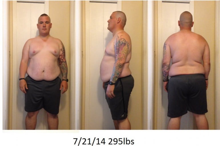 Progress Pics of 36 lbs Fat Loss 6 foot Male 295 lbs to 259 lbs