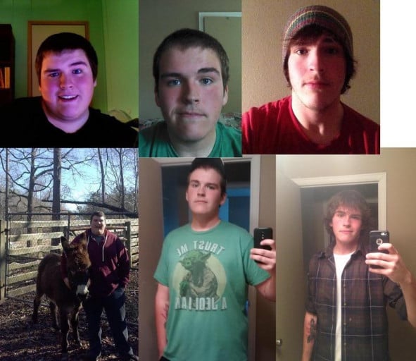 Before and After 160 lbs Weight Loss 6 feet 1 Male 400 lbs to 240 lbs
