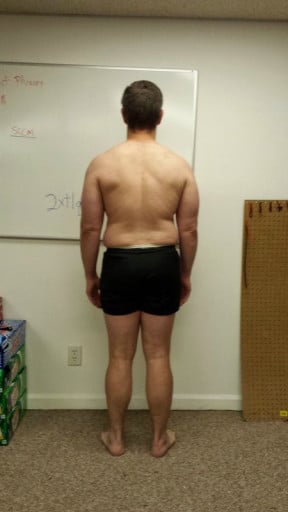 A picture of a 5'8" male showing a snapshot of 191 pounds at a height of 5'8