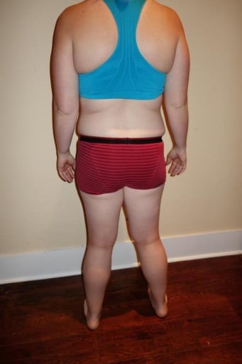 A picture of a 5'7" female showing a snapshot of 200 pounds at a height of 5'7