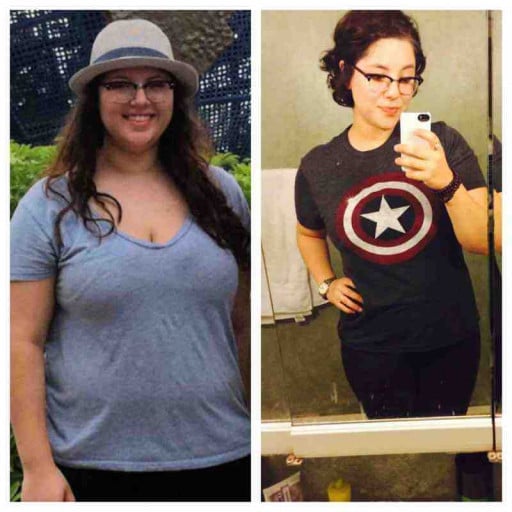 Progress Pics of 55 lbs Fat Loss 5 feet 10 Female 235 lbs to 180 lbs