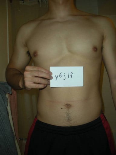 A picture of a 5'8" male showing a snapshot of 171 pounds at a height of 5'8