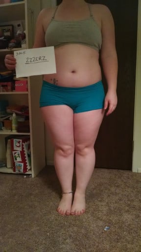 3 Photos of a 155 lbs 5'1 Female Weight Snapshot