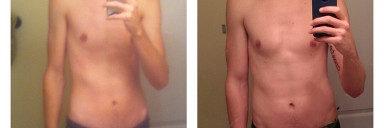 Before and After 17 lbs Muscle Gain 6 foot 5 Male 173 lbs to 190 lbs
