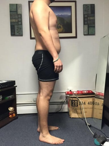 A picture of a 5'9" male showing a snapshot of 213 pounds at a height of 5'9