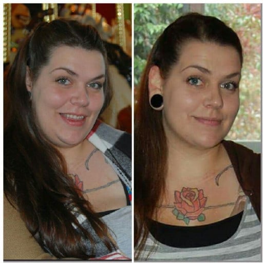 F/28/5'6 274>230=44. Face progress. I posted a body pic last week. I found a picture of myself when my son and I were at the carousel. I was so embarrassed by it when I saw it. What a difference from today!