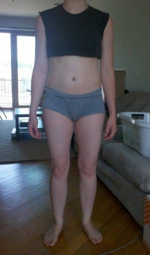 A picture of a 5'6" female showing a snapshot of 155 pounds at a height of 5'6