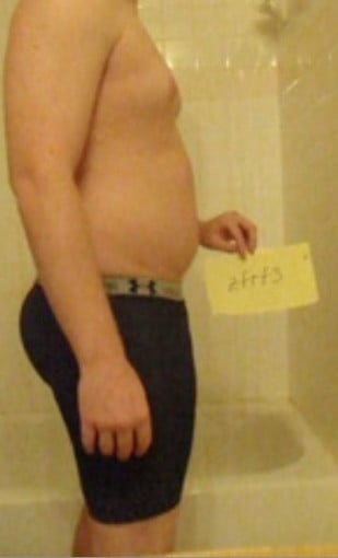A progress pic of a 5'10" man showing a snapshot of 214 pounds at a height of 5'10