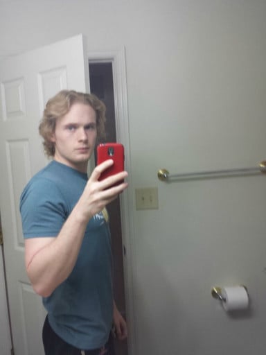 A progress pic of a 5'10" man showing a weight cut from 220 pounds to 160 pounds. A net loss of 60 pounds.