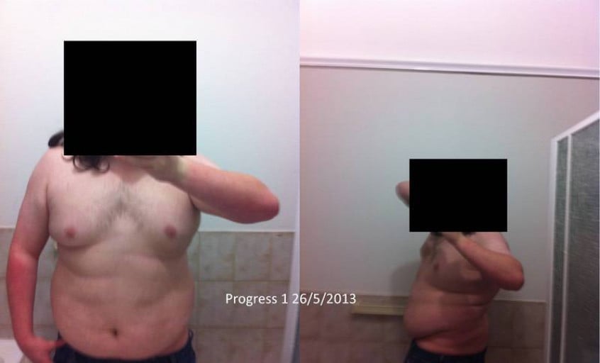 Progress Pics of 101 lbs Weight Loss 6 foot 2 Male 341 lbs to 240 lbs