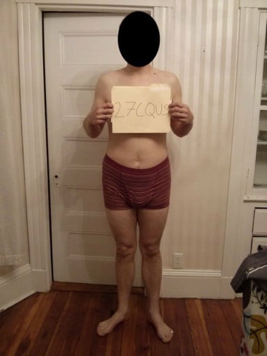 A picture of a 6'3" male showing a snapshot of 215 pounds at a height of 6'3