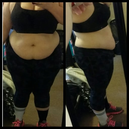 Progress Pics of 45 lbs Fat Loss 5'3 Female 270 lbs to 225 lbs